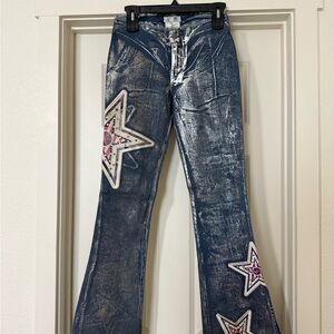 JNCO 90s Star Embellished Boot Cut Jeans Size 5